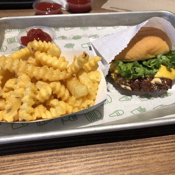Shake Shack Central West End - Single with fries - Ice Cream & Frozen Yogurt Near Me - St. Louis, Missouri Shake Shack Central West End - Single with fries - Ice Cream & Frozen Yogurt Near Me - St. Louis, Missouri