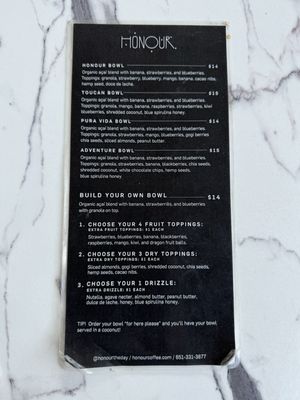 Menu photo 2 Honour Coffee & Raw Juice Minneapolis, MN