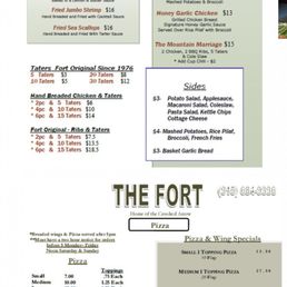 Menu from their website Menu from their website