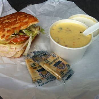 Spiteri's Delicatessen - 1/2 turkey & Swiss on Dutch crunch bread with potato bacon soup - $5.95 - Delis Near Me - Chico, California Spiteri's Delicatessen - 1/2 turkey & Swiss on Dutch crunch bread with potato bacon soup - $5.95 - Delis Near Me - Chico, California