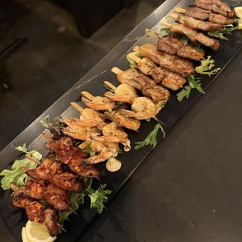 Sumo Hotpot and Sushi - Skewers! Spicy garlic chicken, shrimp, black garlic chicken, pork belly - Sushi Bars Near Me - Las Vegas, Nevada Sumo Hotpot and Sushi - Skewers! Spicy garlic chicken, shrimp, black garlic chicken, pork belly - Sushi Bars Near Me - Las Vegas, Nevada