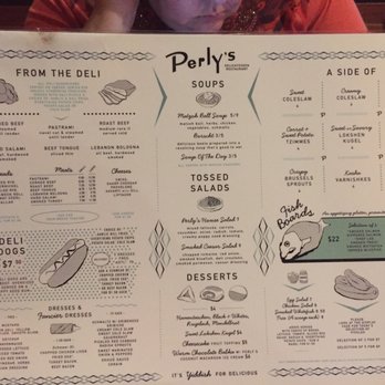 Perly's - This is their standard "placemat menu - Delis Near Me - Richmond, Virginia Perly's - This is their standard "placemat menu - Delis Near Me - Richmond, Virginia