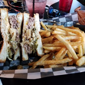 Stingers Bar & Grill - Patty melt after I cut in half. - Sports Bars Near Me - Azle, Texas