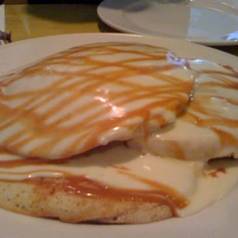The Bongo Room - White chocolate caramel pretzel pancake - New American Near Me - Chicago, Illinois The Bongo Room - White chocolate caramel pretzel pancake - New American Near Me - Chicago, Illinois