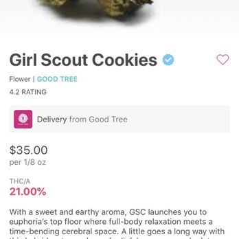 Good Tree - What I order Girl Scout cookies - Cannabis Dispensaries Near Me
