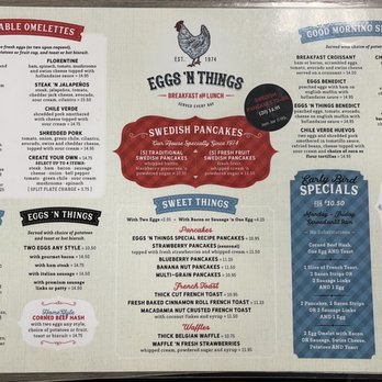 Eggs N Things - Menu - Breakfast & Brunch Near Me - Valencia, California