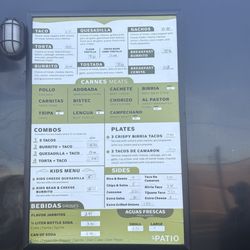 El Patio - Menu as of 04/2026