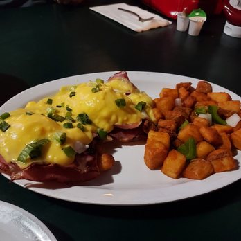 Dirtwater Springs - Eggs Benedict with yummy Country Potatoes. - American Near Me - Apache Junction, Arizona Dirtwater Springs - Eggs Benedict with yummy Country Potatoes. - American Near Me - Apache Junction, Arizona