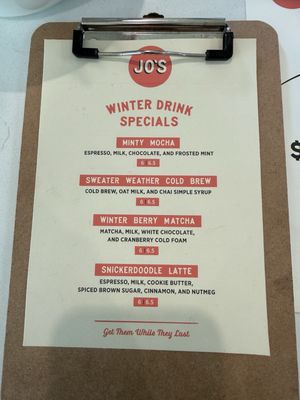 Menu photo 7 Jo's Coffee - Houston Heights Houston, TX