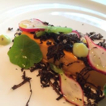 Caviar Russe - Uni Royale with Australian black truffle, radishes, avocado crema, and nasturtium - New American Near Me - New York, New York Caviar Russe - Uni Royale with Australian black truffle, radishes, avocado crema, and nasturtium - New American Near Me - New York, New York
