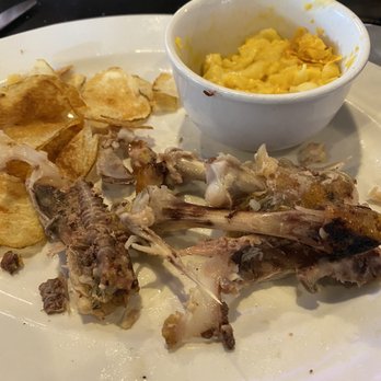 Silver Spring House Restaurant - The remnants of grill-finished Spring Hill Chicken, house made Saratoga Chips, and baked Mac & Cheese... just like it should be. - American Near Me - Cincinnati, Ohio Silver Spring House Restaurant - The remnants of grill-finished Spring Hill Chicken, house made Saratoga Chips, and baked Mac & Cheese... just like it should be. - American Near Me - Cincinnati, Ohio