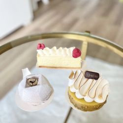 Lumiere Patisserie - Mont Blanc, Pistachio Lemon Meringue, Lumiere's Cheesecake