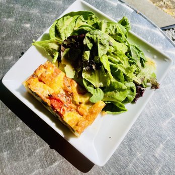 Cafe Society - veggie quiche and mixed greens - Coffee & Tea Near Me - Half Moon Bay, California Cafe Society - veggie quiche and mixed greens - Coffee & Tea Near Me - Half Moon Bay, California