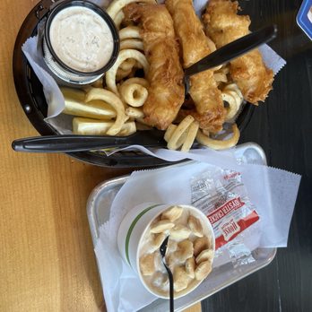 Hoagies - Fish and chips special with a side of clam chowder. - Sandwiches Near Me - Bakersfield, California
