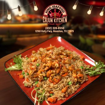 King Seafood - Spice up your mealtime with our zesty Crawfish Fried Rice! Experience the perfect balance of heat and flavor in every bite. #SpicySensat - Seafood Near Me - Houston, Texas