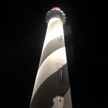 St. Augustine Lighthouse & Maritime Museum - The lighthouse during the "Lighthouse Illuminations" festival. - Museums Near Me - Saint Augustine, Florida