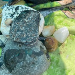 Types of rocks on the beach
