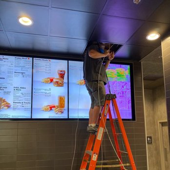 Harrington Technologies - Installing Cameras at a McDonalds - Security Systems Near Me - Tucson, Arizona