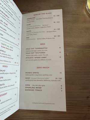 Menu photo 2 Bar Toti Austin, TX