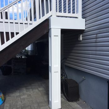 Five Star Carpentry - Column wrap with Azek PVC trim - Handyman Near Me - Kendall Park, New Jersey