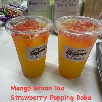 Depot Coffee and Donuts - One of our many popping Boba Teas - Coffee & Tea Near Me - Eldorado, Illinois Depot Coffee and Donuts - One of our many popping Boba Teas - Coffee & Tea Near Me - Eldorado, Illinois