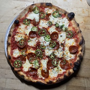 Casey's Pizza - Zoe Pepperoni Pie (w/ Jalapeños) - Pizza Near Me - San Francisco, California Casey's Pizza - Zoe Pepperoni Pie (w/ Jalapeños) - Pizza Near Me - San Francisco, California