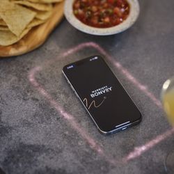 The Way Station - Mobile phone chargers at the bar