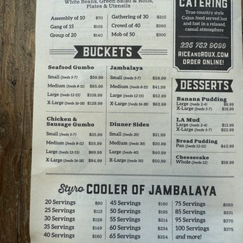 Rice and Roux - Cajun/Creole Near Me - Baton Rouge, Louisiana