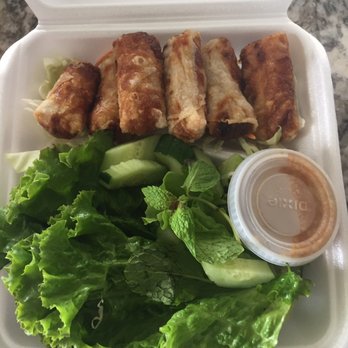 Thai Village - Spring rolls (take out) they cut vents in the carton so it wouldn't get soggy! - Thai Near Me - Honolulu, Hawaii Thai Village - Spring rolls (take out) they cut vents in the carton so it wouldn't get soggy! - Thai Near Me - Honolulu, Hawaii