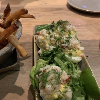 Moku Kitchen - Lobster deviled eggs. She wasn't a fan. - Cocktail Bars Near Me - Honolulu, Hawaii