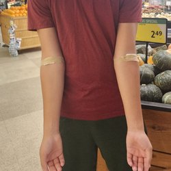 Clinical Labs of Hawaii - Me getting my arms jabbed.