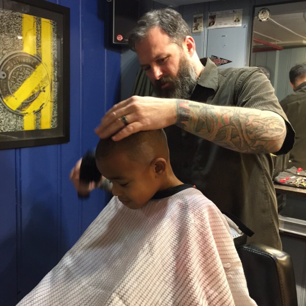 Bill provided Sebastian with a great haircut Bill provided Sebastian with a great haircut