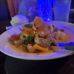 yam noodles, chicken and shrimp