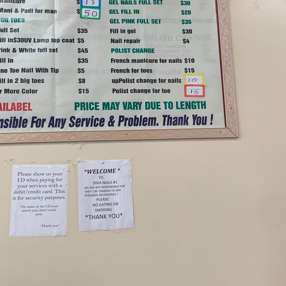 Price list posted Price list posted