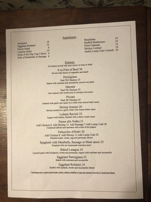Menu photo 2 Casa Bella Italian Restaurant Aiken, SC Menu photo 2 Casa Bella Italian Restaurant Aiken, SC
