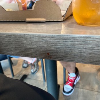 Pieology Pizzeria - Dirt on table after cleaning - Pizza Near Me - Clovis, California Pieology Pizzeria - Dirt on table after cleaning - Pizza Near Me - Clovis, California