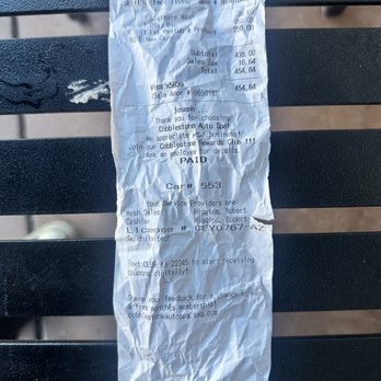Cobblestone Auto Spa - Receipt of what I was charged with - Car Wash Near Me - Surprise, Arizona Cobblestone Auto Spa - Receipt of what I was charged with - Car Wash Near Me - Surprise, Arizona