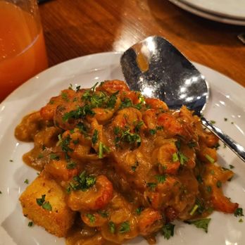 Angeline's Louisiana Kitchen - Fried cheese grits with crawfish etoufee on top. This was excellent - Cajun/Creole Near Me - Berkeley, California