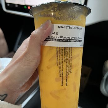 Sharetea - (44) Mango Ice Blended w/ Ice Cream - Bubble Tea Near Me - Gresham, Oregon
