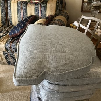 Lone Star Covered - One of the seat cushions before attaching to the chair. - Furniture Reupholstery Near Me - Universal City, Texas Lone Star Covered - One of the seat cushions before attaching to the chair. - Furniture Reupholstery Near Me - Universal City, Texas
