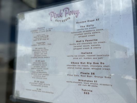 Menu photo 5 Pink Pony Soft Serve Albuquerque, NM