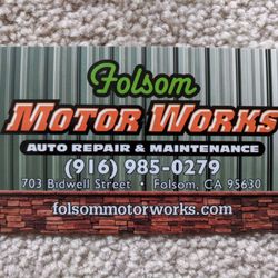 Folsom Motor Works - Business card
