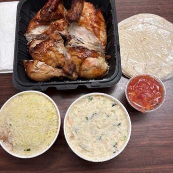 Juan Pollo - Large rice Large potatoes salad The whole chicken cut up for us - Mexican Near Me - Cathedral City, California Juan Pollo - Large rice Large potatoes salad The whole chicken cut up for us - Mexican Near Me - Cathedral City, California