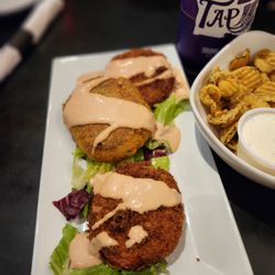 Abita Brew Pub - Andygator Cakes + Fried Pickles