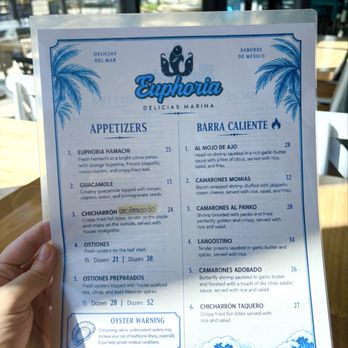 Euphoria - Menu - Seafood Near Me - Los Angeles, California Euphoria - Menu - Seafood Near Me - Los Angeles, California