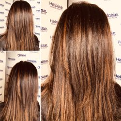 Heloise Hair & Beauty - Colour correction. Lifting box black home die to this multitonal warm and ritch colour
