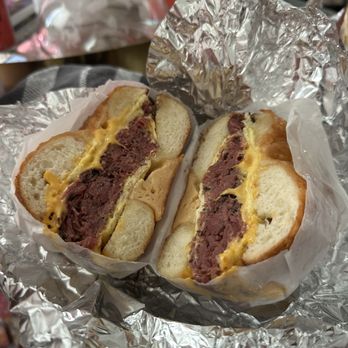 Big City Bagels and Subs - Pastrami with Egg & Cheese on Bagel - Sandwiches Near Me - Austin, Texas