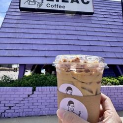 Lilac Coffee - Korean cereal iced latte
