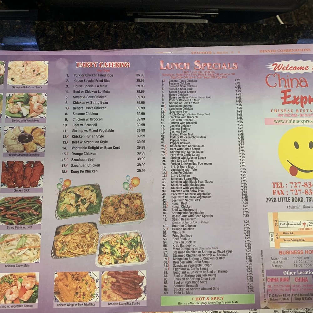 China Xpress - Menu - Chinese Near Me - Trinity, Florida