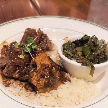 Fixins Soul Kitchen  - Oxtail Plate W/ Collard Greens - Soul Food Near Me - Los Angeles, California